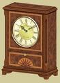 Wooden drawer mantel clock