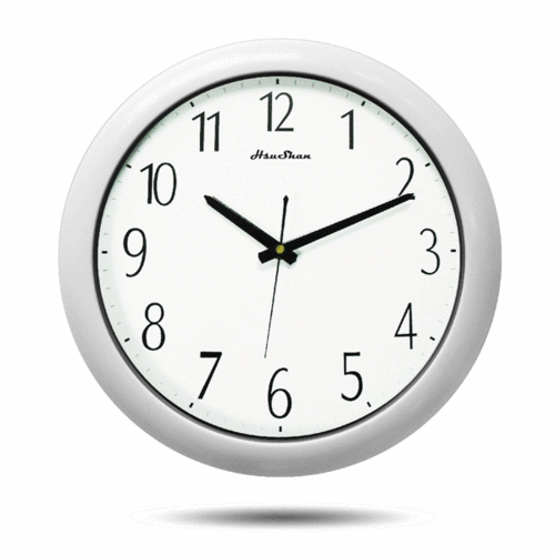 9612({N) Clock_Modern White