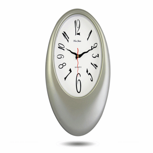 809(b)Oval Clock_Champagne