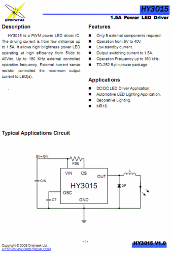 LED Driver IC-HY3015ۮeAMC7150